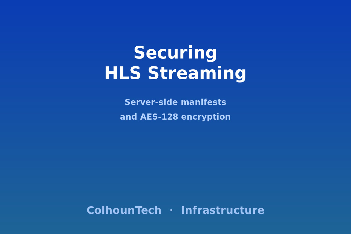 Securing HLS video streaming with server-side manifests and AES-128 encryption